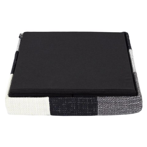 Pufa Intesi Vels Patchwork czarna/ szara
