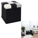 Pufa Intesi Vels Patchwork czarna/ szara