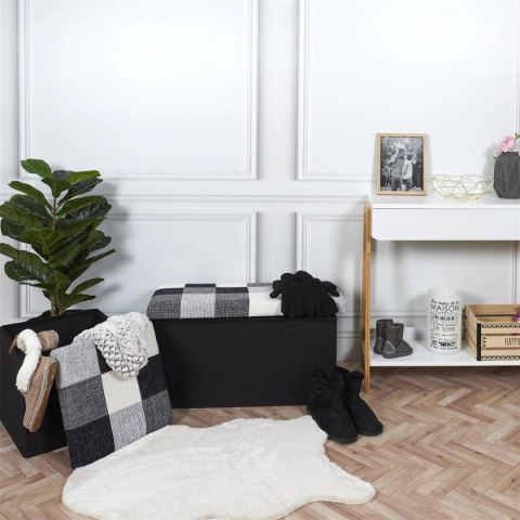 Pufa Intesi Vels Patchwork czarna/ szara