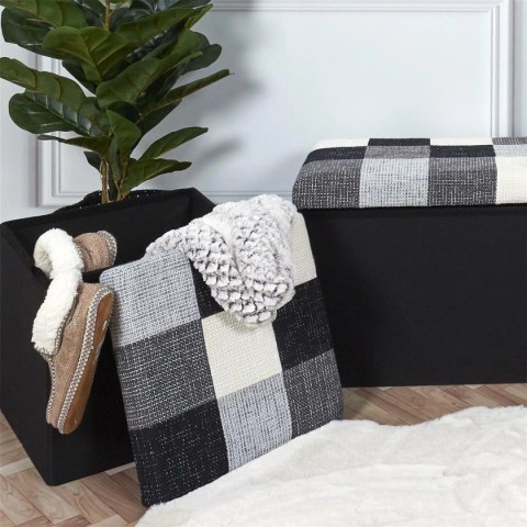 Pufa Intesi Vels Patchwork czarna/ szara