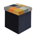 Pufa Intesi Vels Patchwork czarna/kolory
