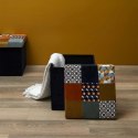 Pufa Intesi Vels Patchwork czarna/kolory