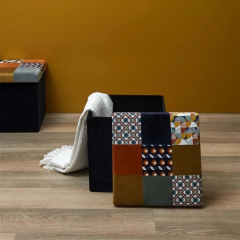 Pufa Intesi Vels Patchwork czarna/kolory