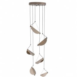 Lampa wisząca NAMI-6 - kaskadowa ledowa, szary szczotkowany 240 cm