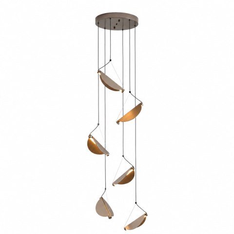 Lampa wisząca NAMI-6 - kaskadowa ledowa, szary szczotkowany 240 cm