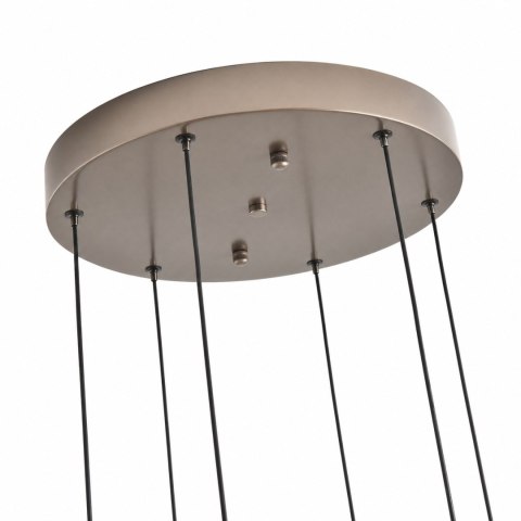 Lampa wisząca NAMI-6 - kaskadowa ledowa, szary szczotkowany 240 cm