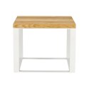 Stolik Square 45x45 biały płasko. 40 mm blat olejowany dąb szczotkowany