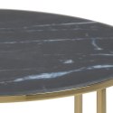 Stolik kawowy Alisma okrągły Gold/black marble