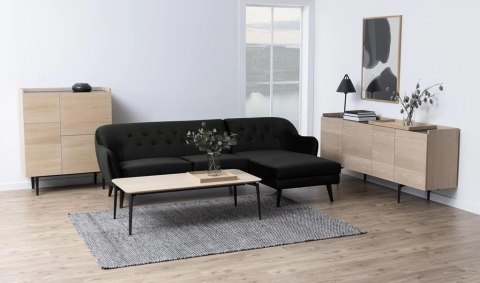 Stolik kawowy Connect dąb bielony/czarny