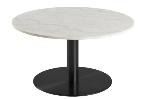 Stolik kawowy Corby 80cm marmur/ czarny