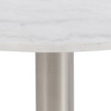 Stolik kawowy Corby 80cm marmur/ srebrny