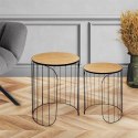 Zestaw 2 stolików Galcia czarne/ natural ne