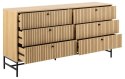 Komoda Albany 6 szuflad dąb naturalny