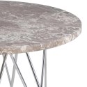 Stolik kawowy Prunus 55cm marmur szary/ chrom