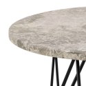 Stolik kawowy Prunus 55cm marmur szary/ czarny