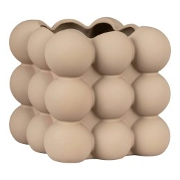 Doniczka/osłonka ceramiczna Kule L brązowa