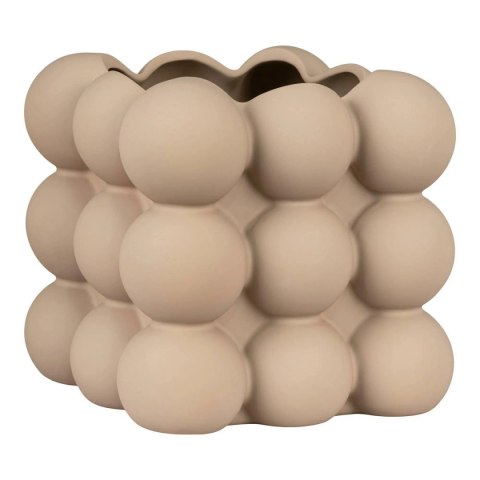 Doniczka/osłonka ceramiczna Kule L brązowa