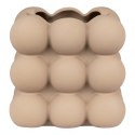Doniczka/osłonka ceramiczna Kule L brązowa