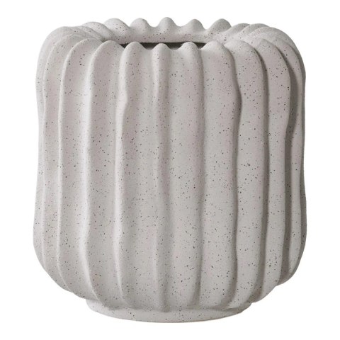 Doniczka/osłonka ceramiczna Lamell szara