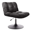Fotel Anton obrotowy czarny vintage PU