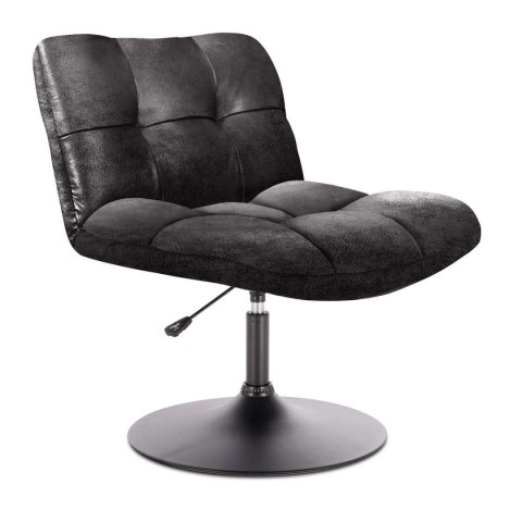 Fotel Anton obrotowy czarny vintage PU