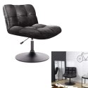 Fotel Anton obrotowy czarny vintage PU