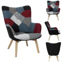Fotel Uszak szeroki patchwork