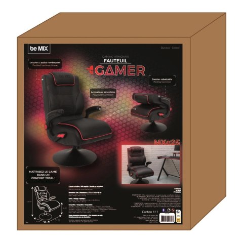 Fotel gamingowy Bemix czarny/czerwony