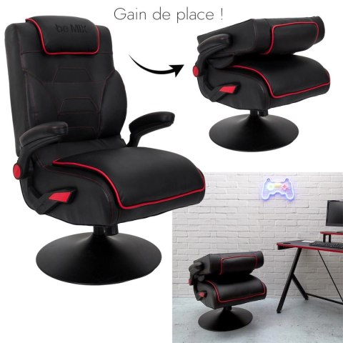 Fotel gamingowy Bemix czarny/czerwony