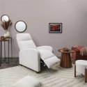 Fotel rozkładany Recliner Dream biały sztruks