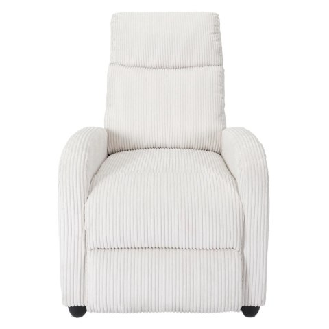 Fotel rozkładany Recliner Dream biały sztruks