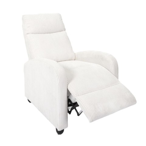 Fotel rozkładany Recliner Dream biały sztruks