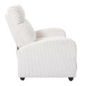 Fotel rozkładany Recliner Dream biały sztruks