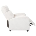 Fotel rozkładany Recliner Dream biały sztruks