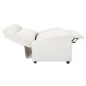 Fotel rozkładany Recliner Dream biały sztruks