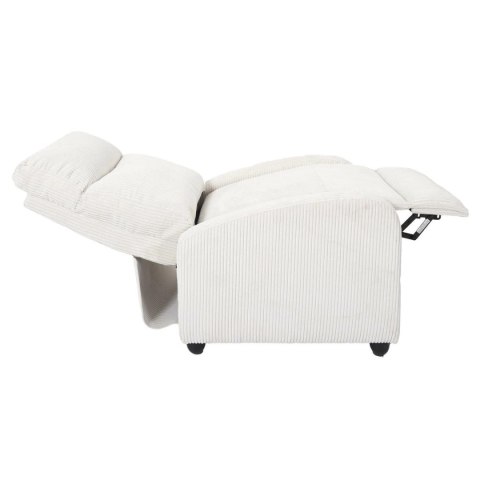 Fotel rozkładany Recliner Dream biały sztruks