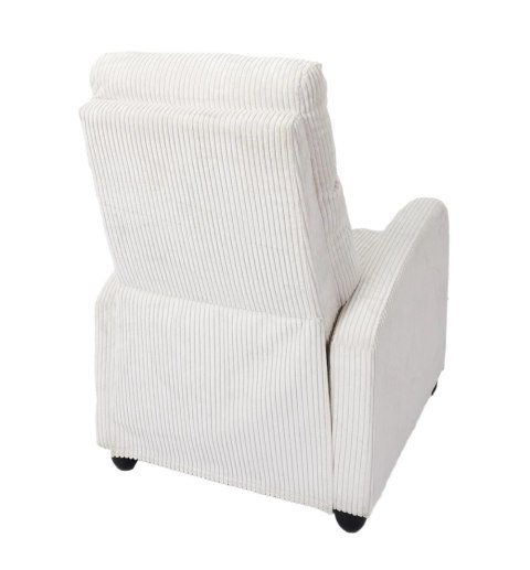 Fotel rozkładany Recliner Dream biały sztruks