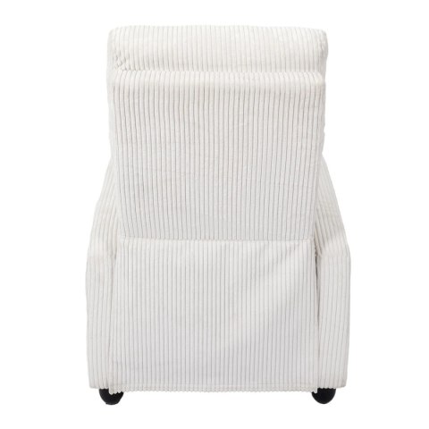 Fotel rozkładany Recliner Dream biały sztruks