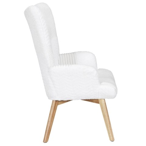 Fotel uszak Helsinki biały patchwork
