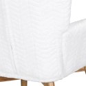 Fotel uszak Helsinki biały patchwork