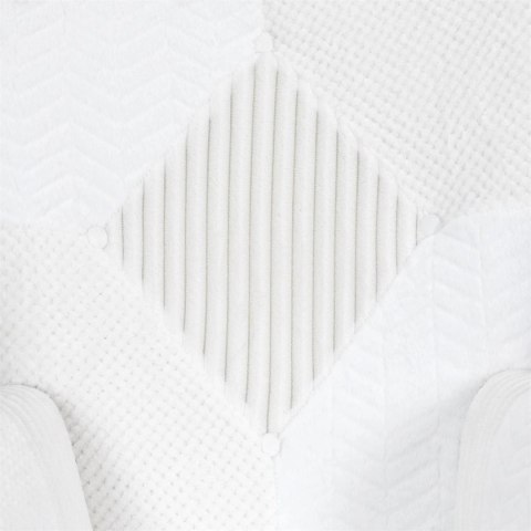 Fotel uszak Helsinki biały patchwork