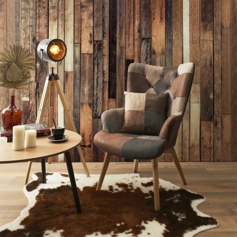 Fotel uszak Helsinki brązowy patchwork