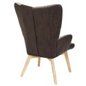 Fotel uszak Helsinki brązowy patchwork