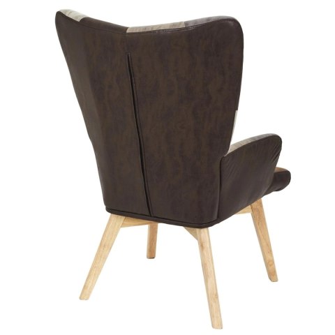 Fotel uszak Helsinki brązowy patchwork
