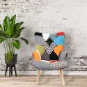 Fotel uszak Helsinki multikolor patchwork
