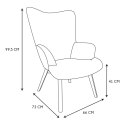 Fotel uszak Helsinki multikolor patchwork