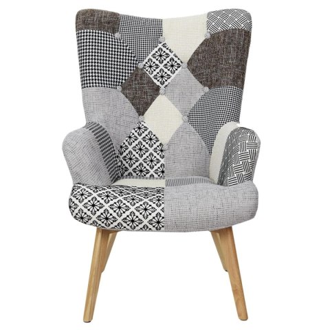 Fotel uszak Helsinki szary patchwork