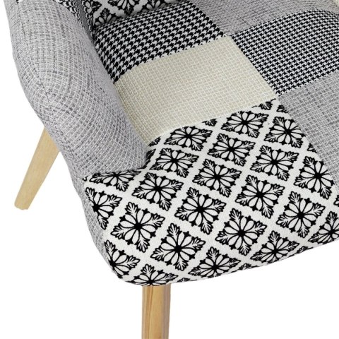 Fotel uszak Helsinki szary patchwork