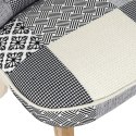 Krzesło Eleonora szara patchwork