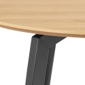 Stół Cadiz okrągły 120cm naturalny/czarny
